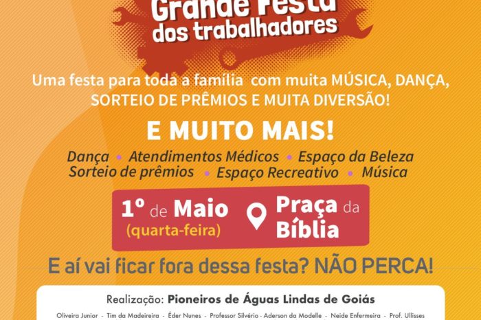 Prefeitura de Águas Lindas realiza festa em comemoração ao dia do trabalho