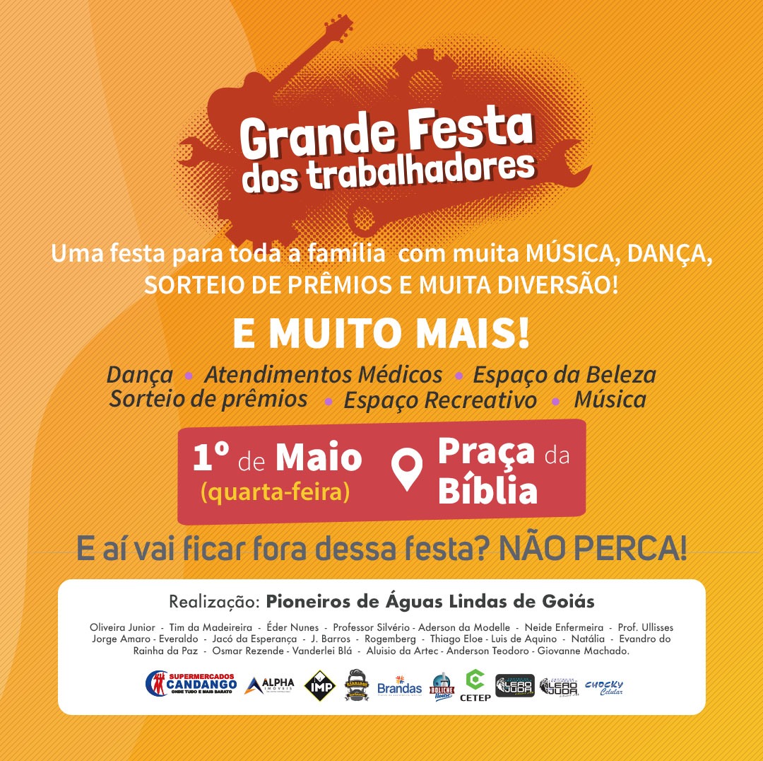 Prefeitura de Águas Lindas realiza festa em comemoração ao dia do trabalho