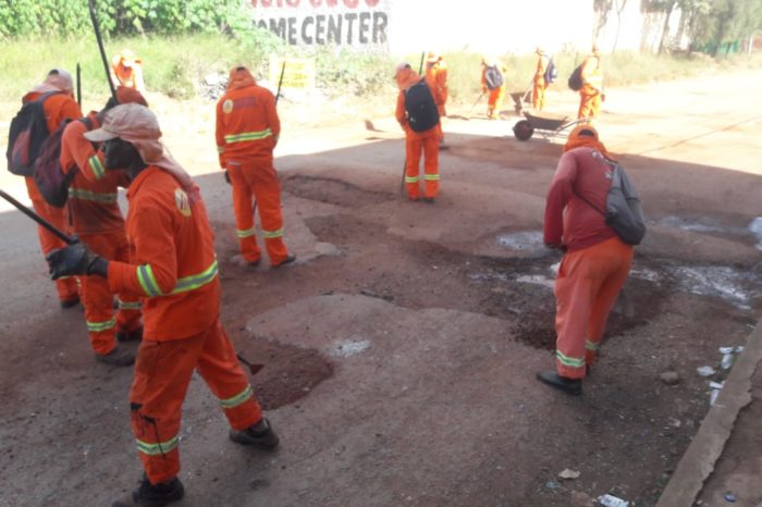 Prefeitura de Águas Lindas realiza recuperação asfáltica no Setor 02 eSetor 8