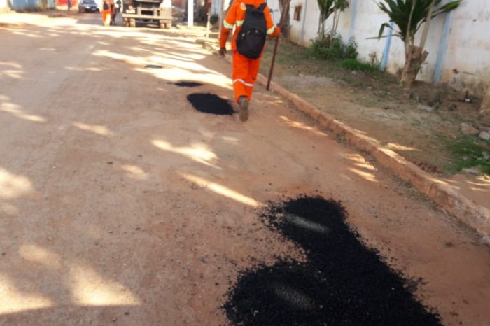 Recuperação asfáltica realizada nos bairros Jardim Guaíra e Pinheiro 1