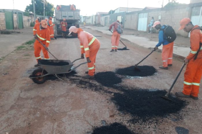 Setor 8 e Setor 9 recebem recuperação asfáltica
