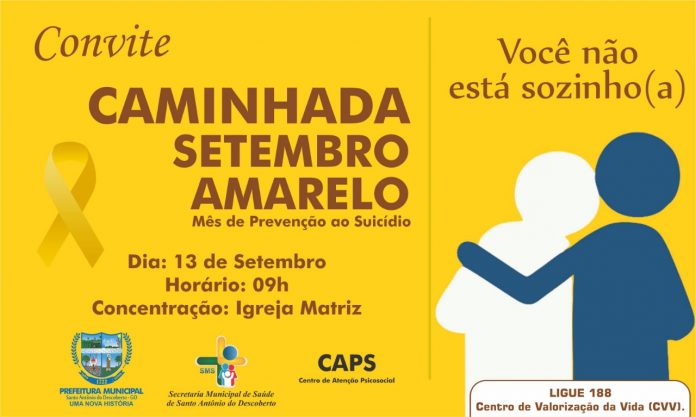 Santo Antonio promove Caminhada Setembro Amarelo