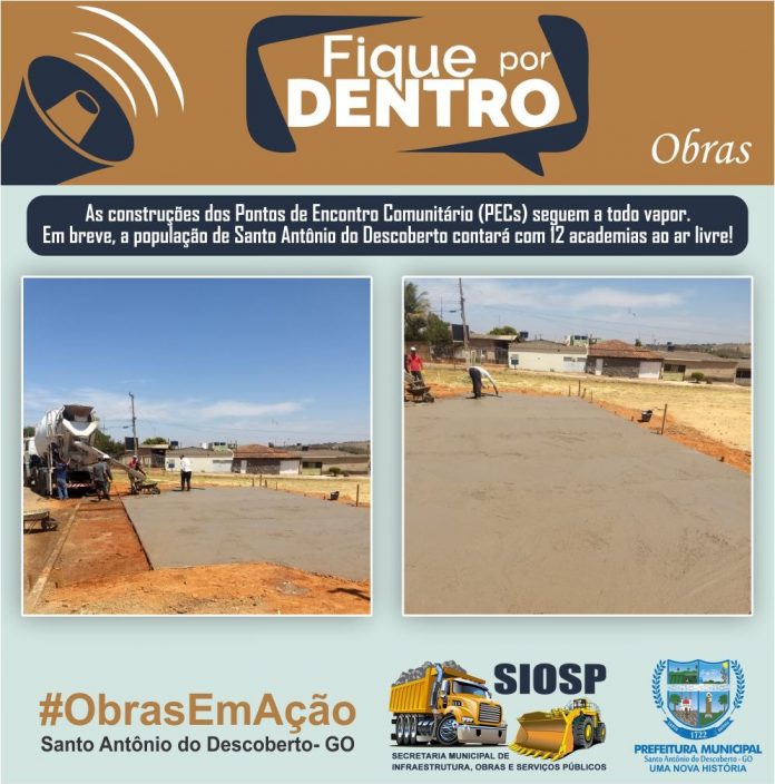 Obras em ação, em Santo Antonio do Descoberto