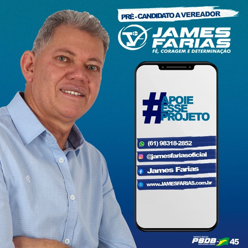 James Farias, é pré candidato a vereador por Águas Lindas de Goiás