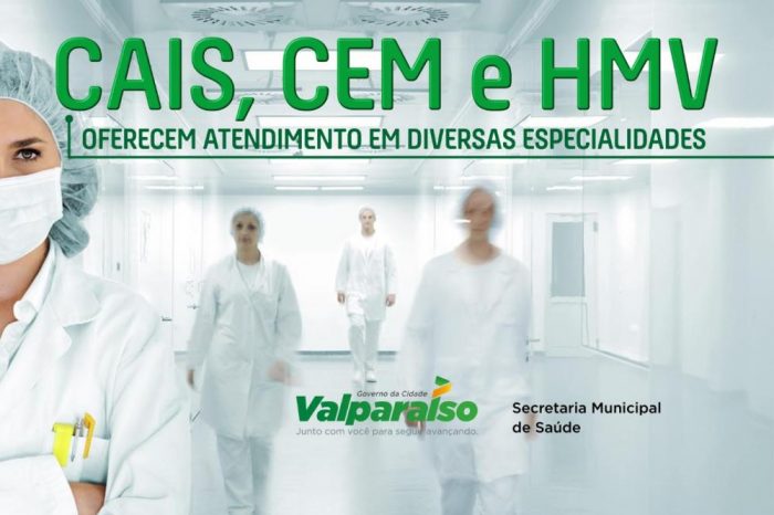 VALPARAÍSO: CAIS, CEM E HMV OFERECEM ATENDIMENTO EM DIVERSAS ESPECIALIDADES