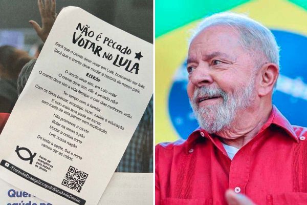 “Não é pecado votar em Lula”, diz panfleto do PT