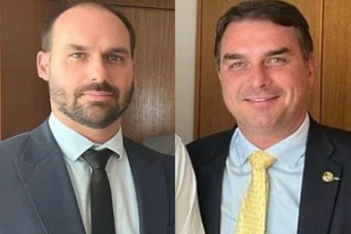 Flávio e Eduardo Bolsonaro vão à embaixada pedir cidadania italiana