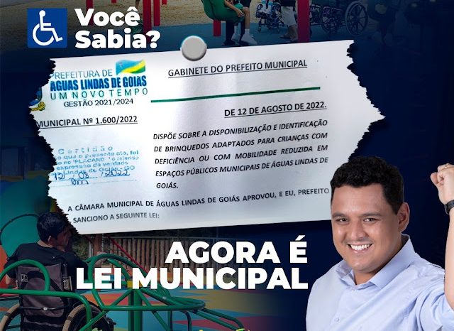 Lei obriga a disponibilização e identificação de brinquedos em locais e escolas públicas em Águas Lindas de Goiás