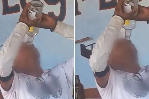 Homem morre ao tomar 1 litro de pinga após aposta, em Santo Antônio do Rio Verde