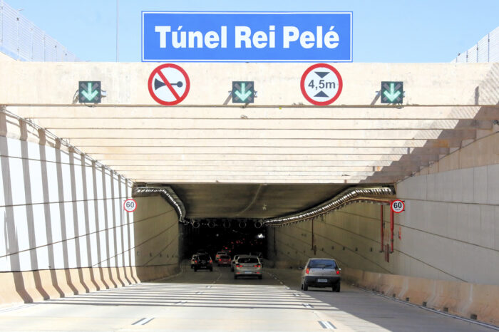 Com um mês de funcionamento, Túnel Rei Pelé reduz tempo de trânsito