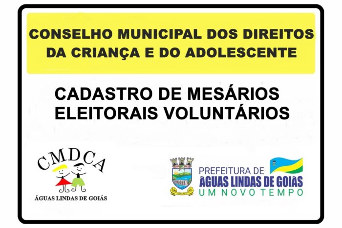 CMDCA torna público o formulário de inscrição para Mesário Eleitoral Voluntário com relação a eleição Unificada de Conselheiro Tutelar