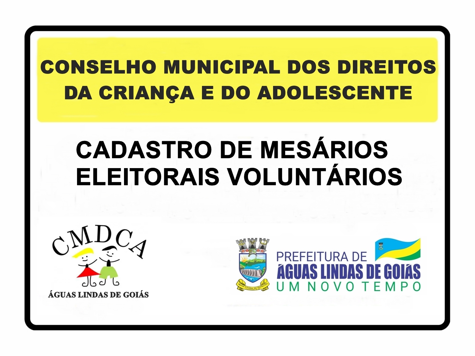 CMDCA torna público o formulário de inscrição para Mesário Eleitoral Voluntário com relação a eleição Unificada de Conselheiro Tutelar