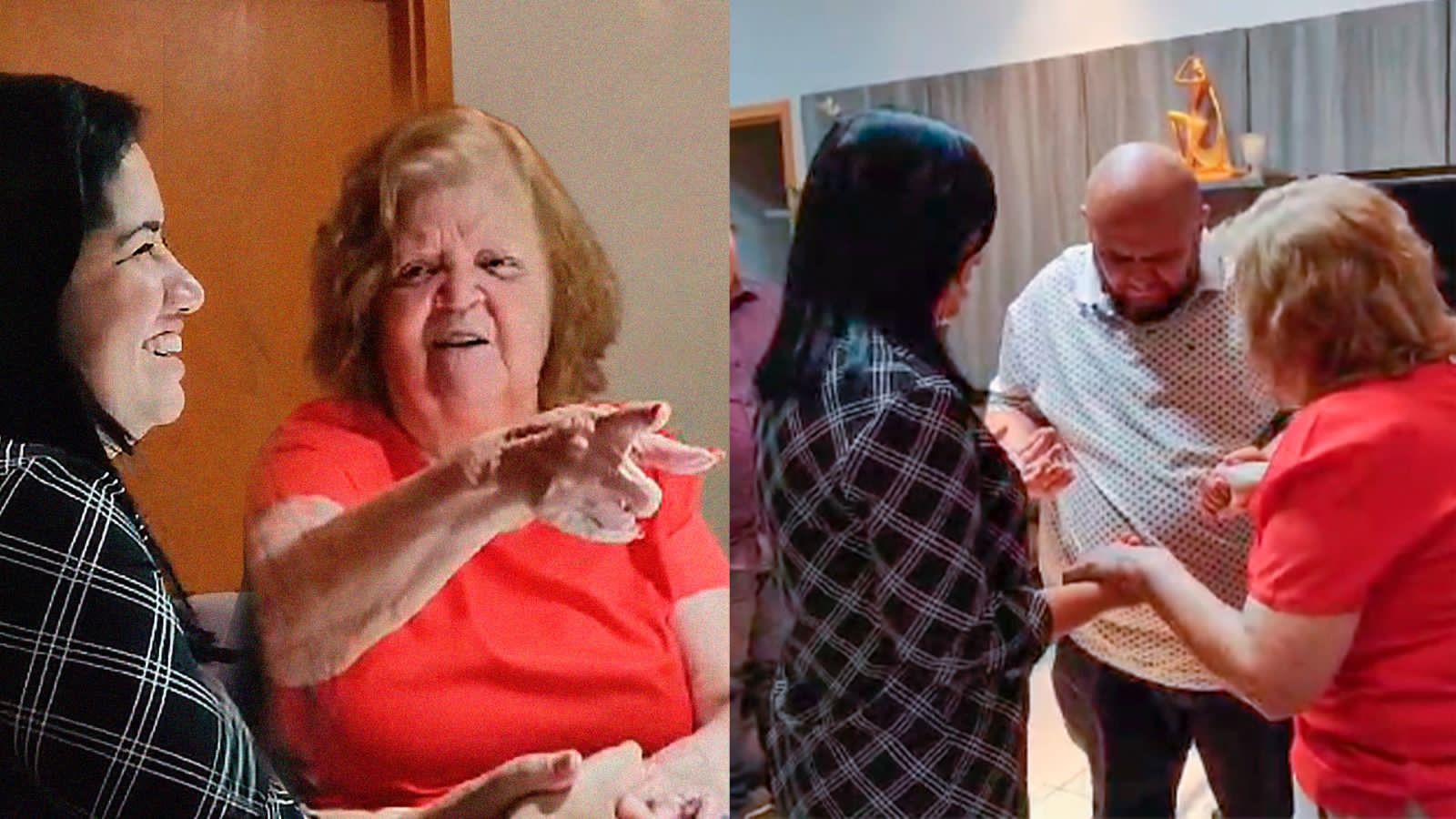 <em>Taís Peixoto recebe a benção da fundadora da Casa da Bênção, Miss. Ruth de Oliveira em sua caminhada política</em>