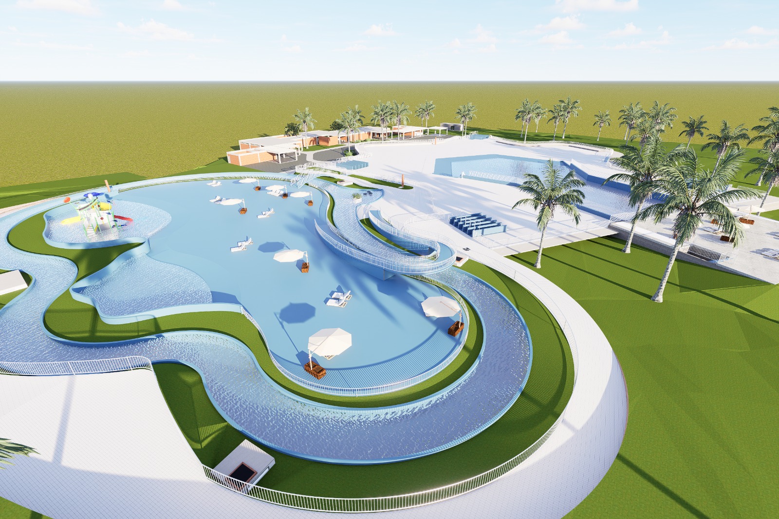 Obras da Piscina com Ondas do Parque da Cidade animam famílias para conhecer o ponto turístico